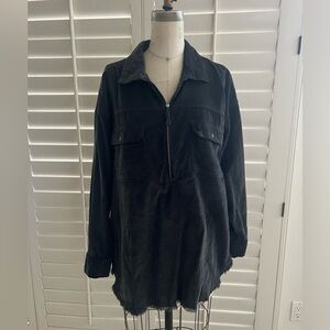 Women's Dark Charcoal 1/4 Zip Jacket